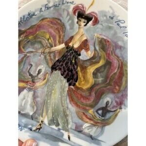 Vintage D'Arceau-Limoges Albertine, the Sinuous Woman Porcelain Plate 1976